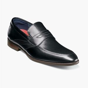 Stacy Adams Black Leather Loafers